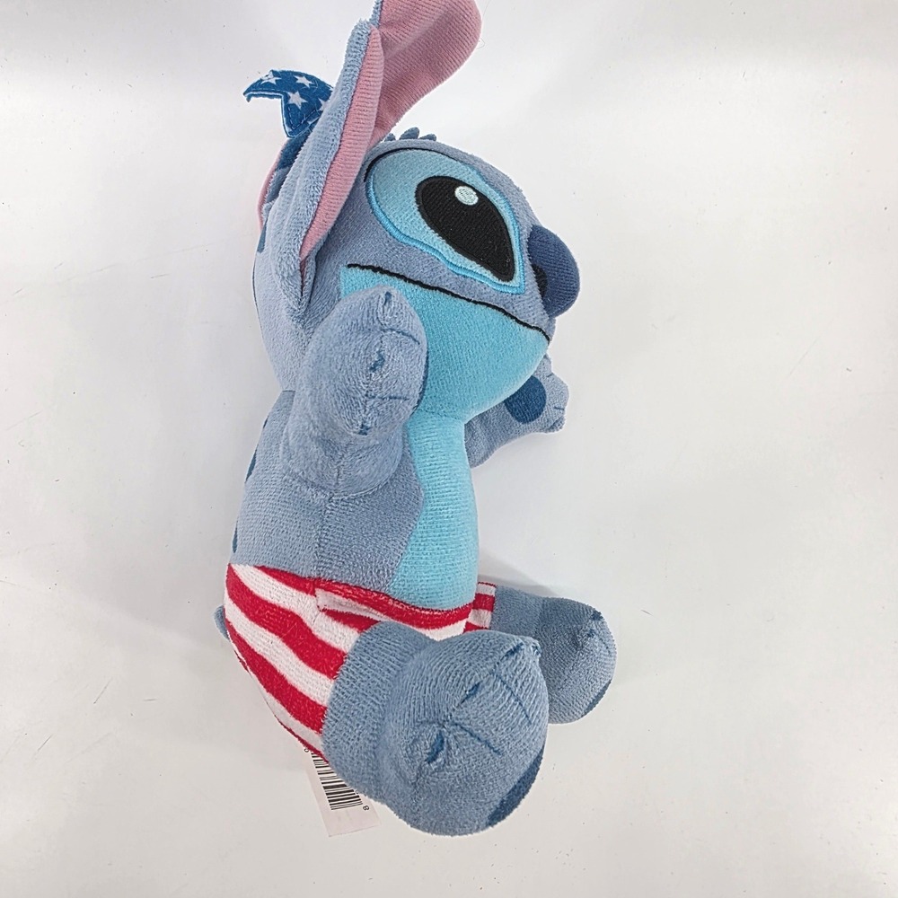 Disney Lilo & Stitch Patriotic 4th of July Plush Blue Star Headband 10 inch - Picture 4 of 6